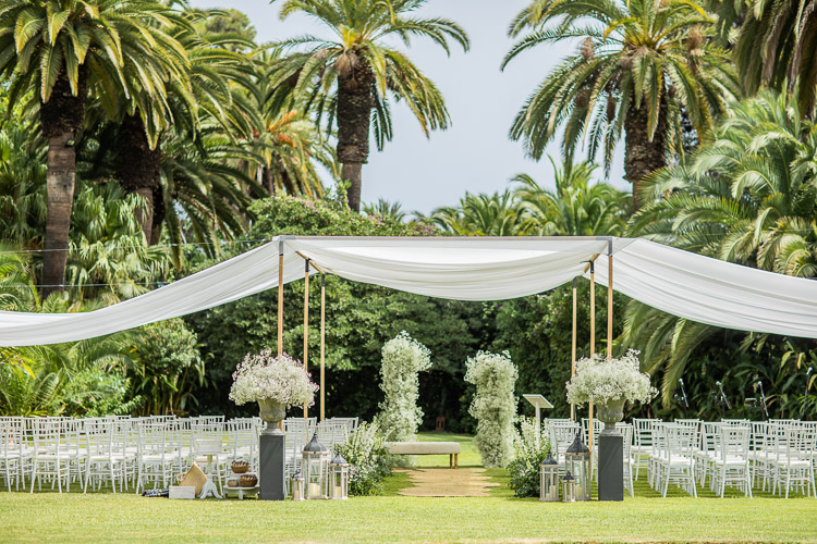 wedding ceremony at la Finca la Concepcion Marbella