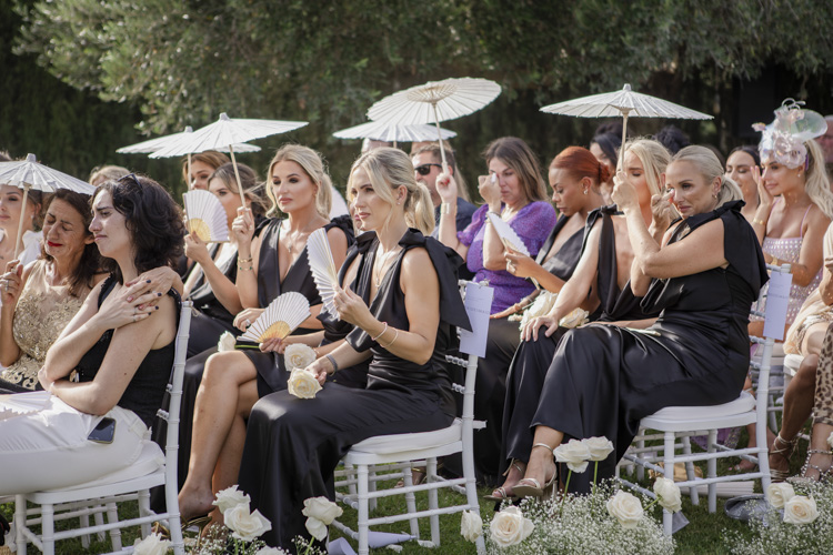 summer wedding ceremony Finca Monasterio