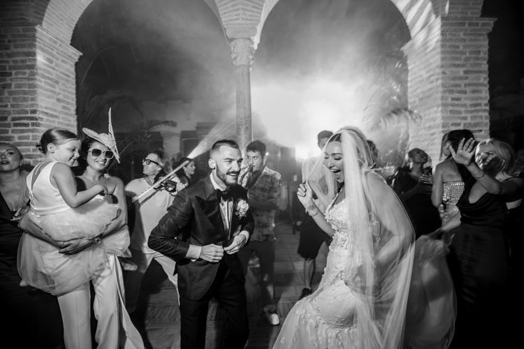 Wedding dancing party at Finca Monasterio 