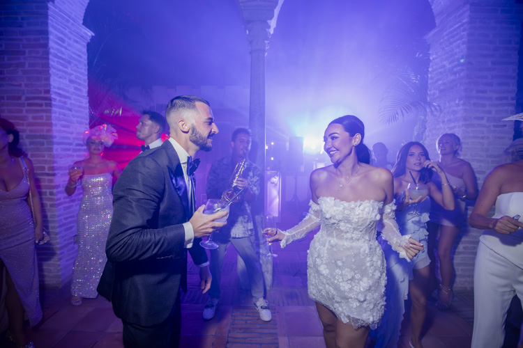 Dancing party at Finca Monasterio wedding