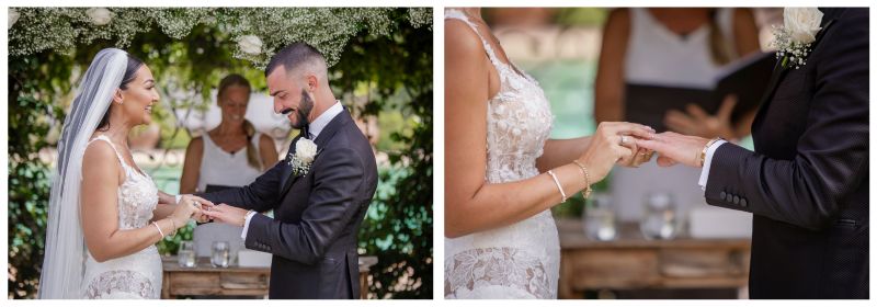 elegant wedding ceremony Finca Monasterio